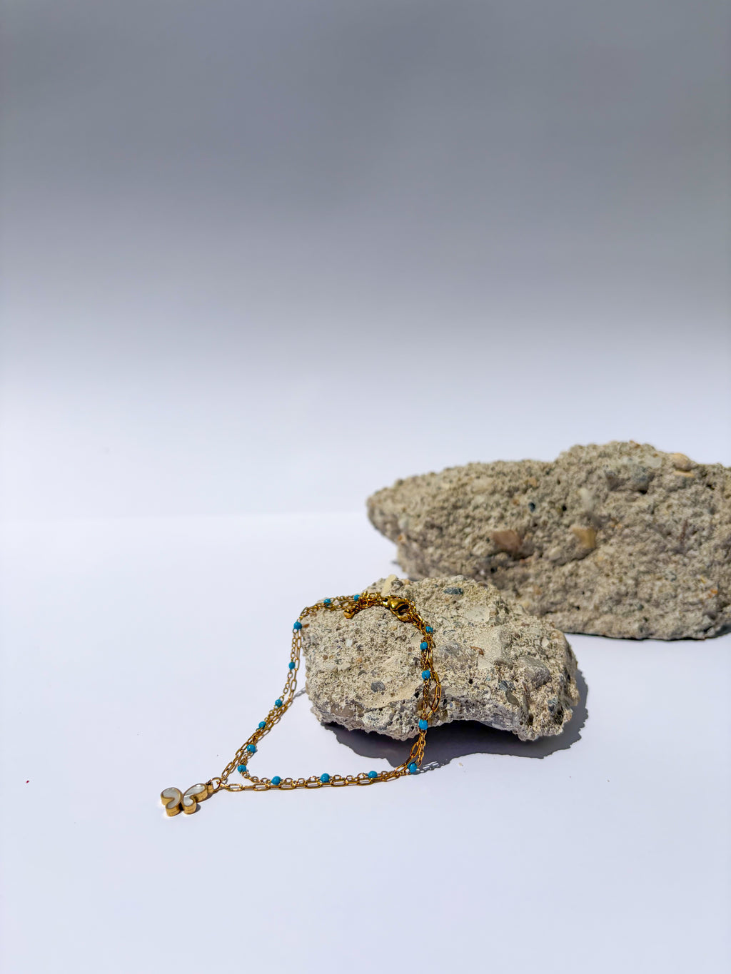 Pulseira para Pé Borboleta em Aço Inoxidável