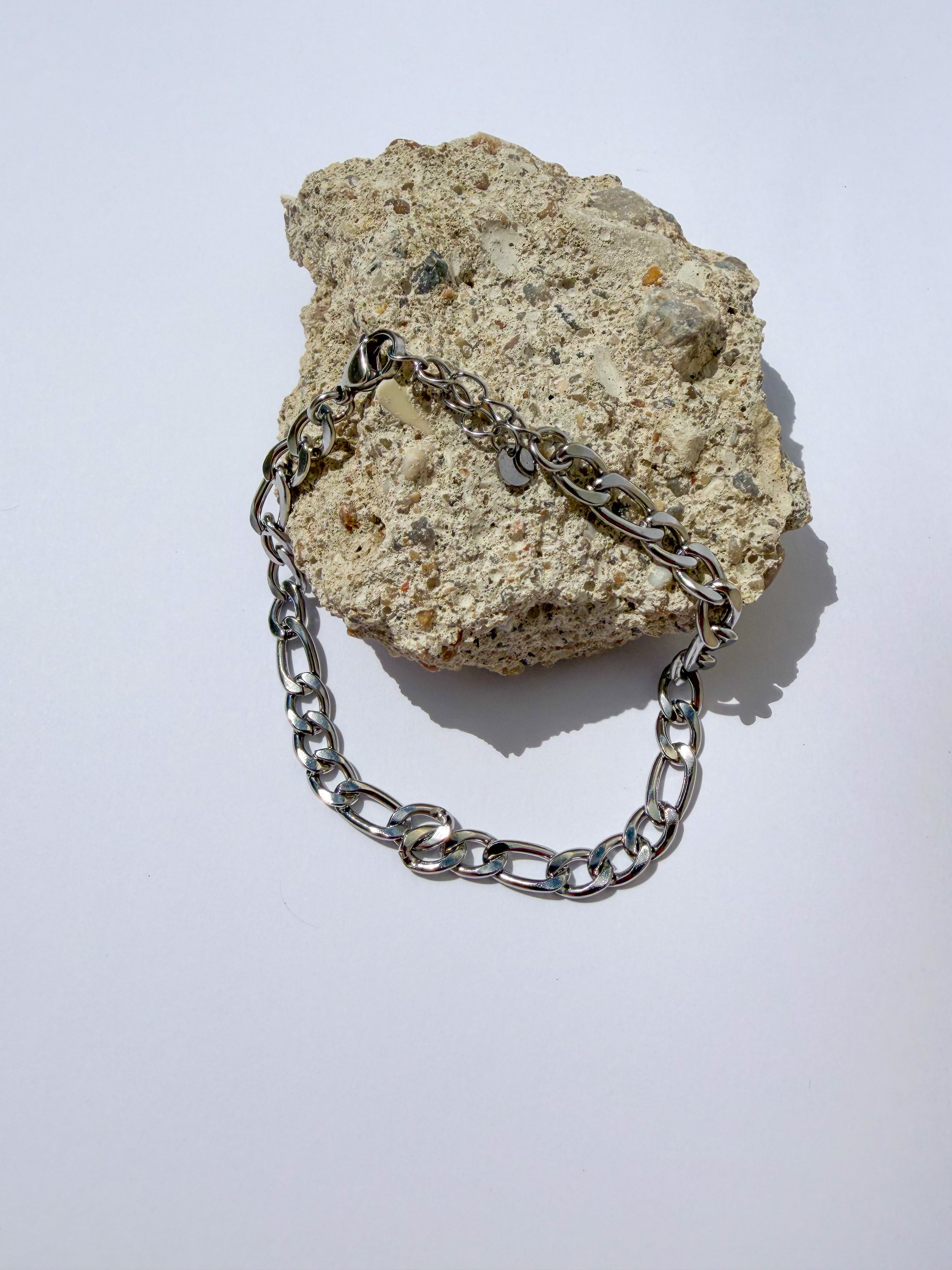 Pulseira Corrente Figaro em Aço Inoxidável
