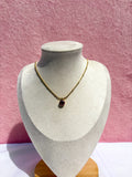 Colar Pedra Roxa Dourado