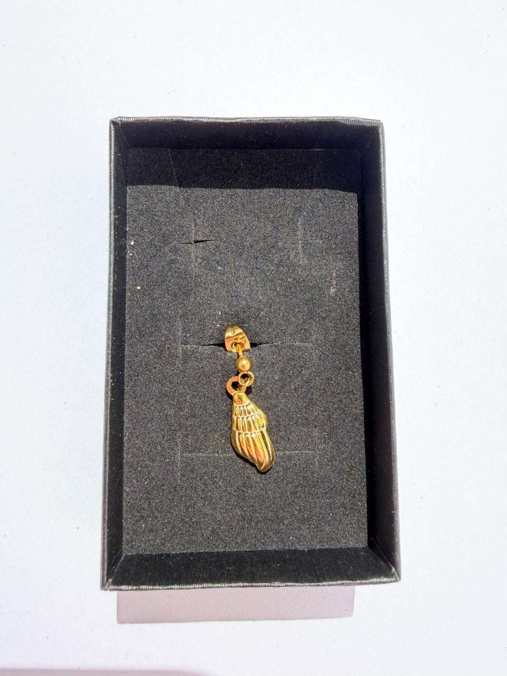 Brincos Búzio Dourado em Aço Inoxidável