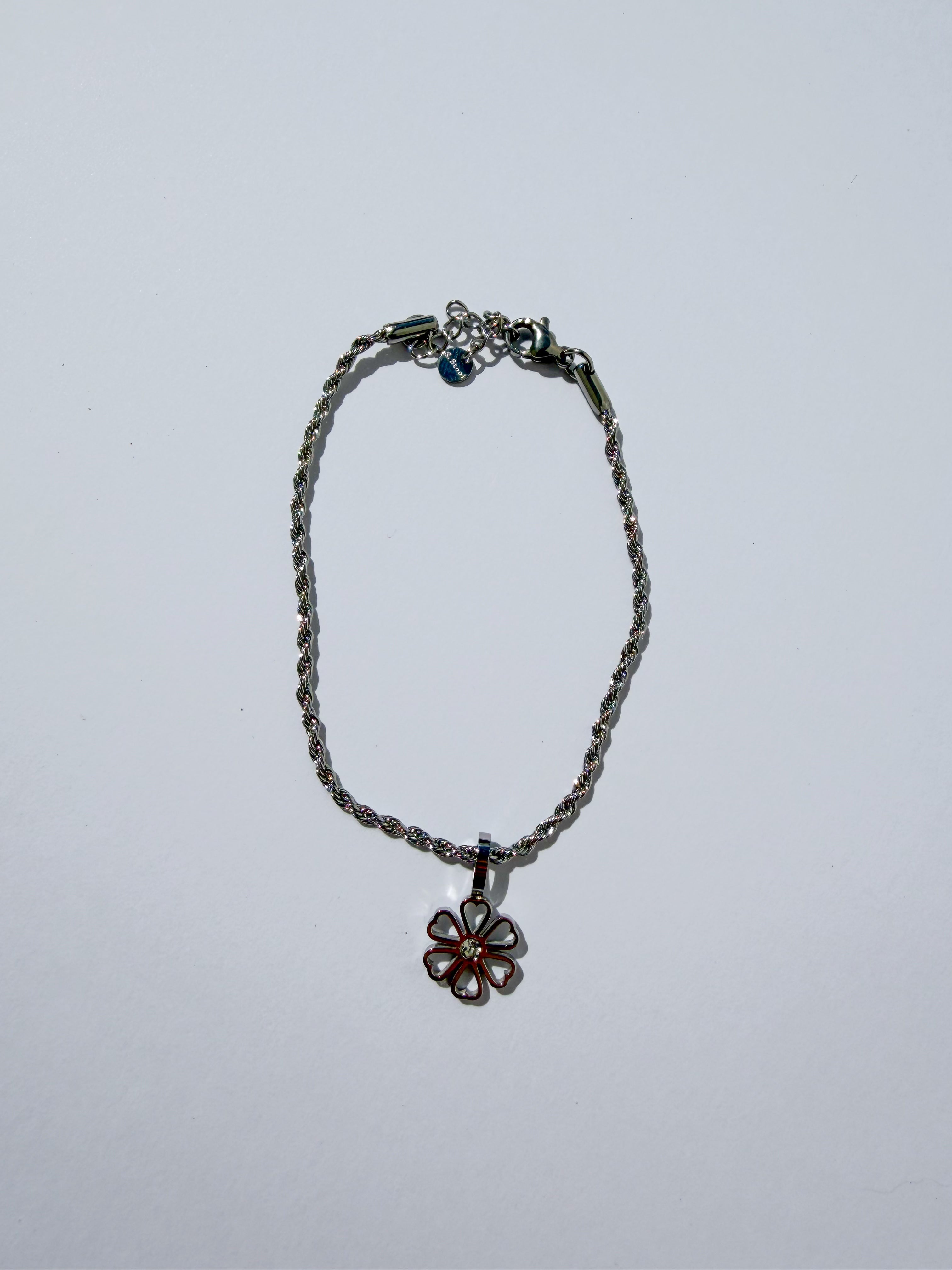 Pulseira Flor em Aço Inoxidável
