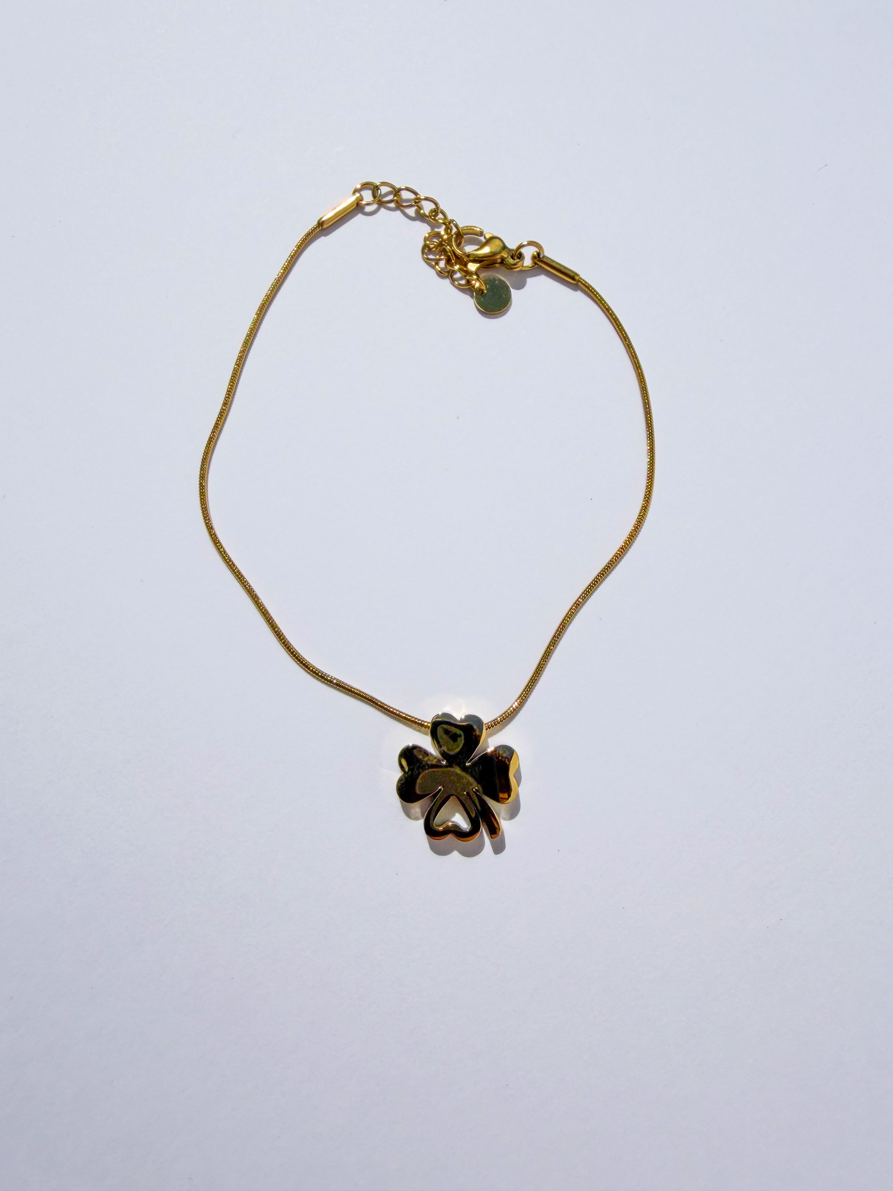 Pulseira Trevo da Sorte em Aço Inoxidável