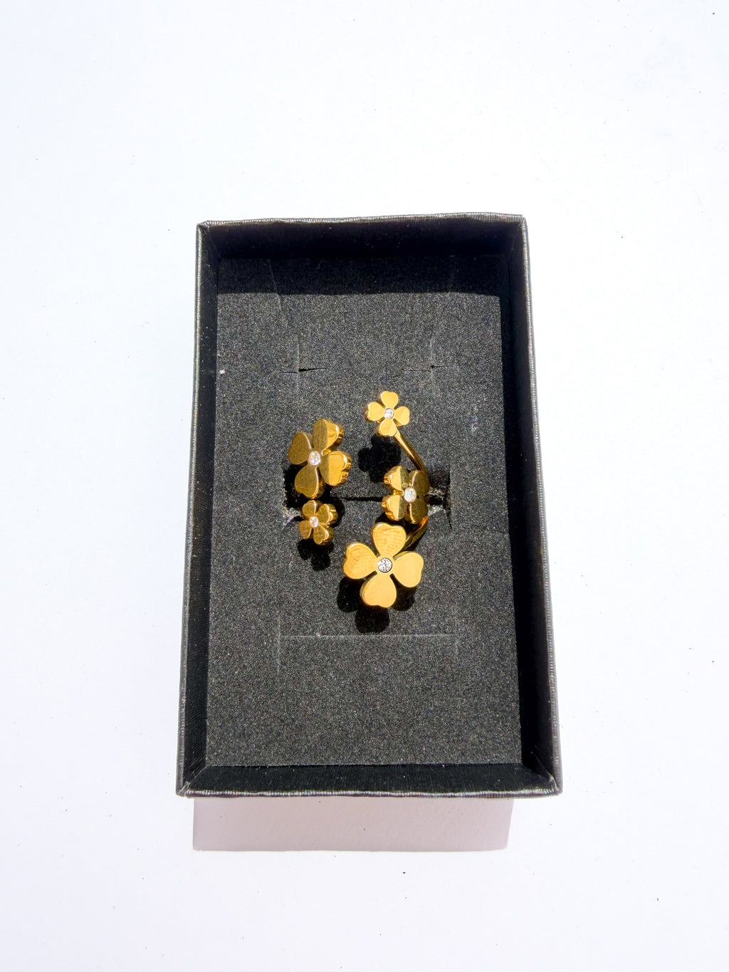 Anel Bouquet de Flores em Aço Inoxidável